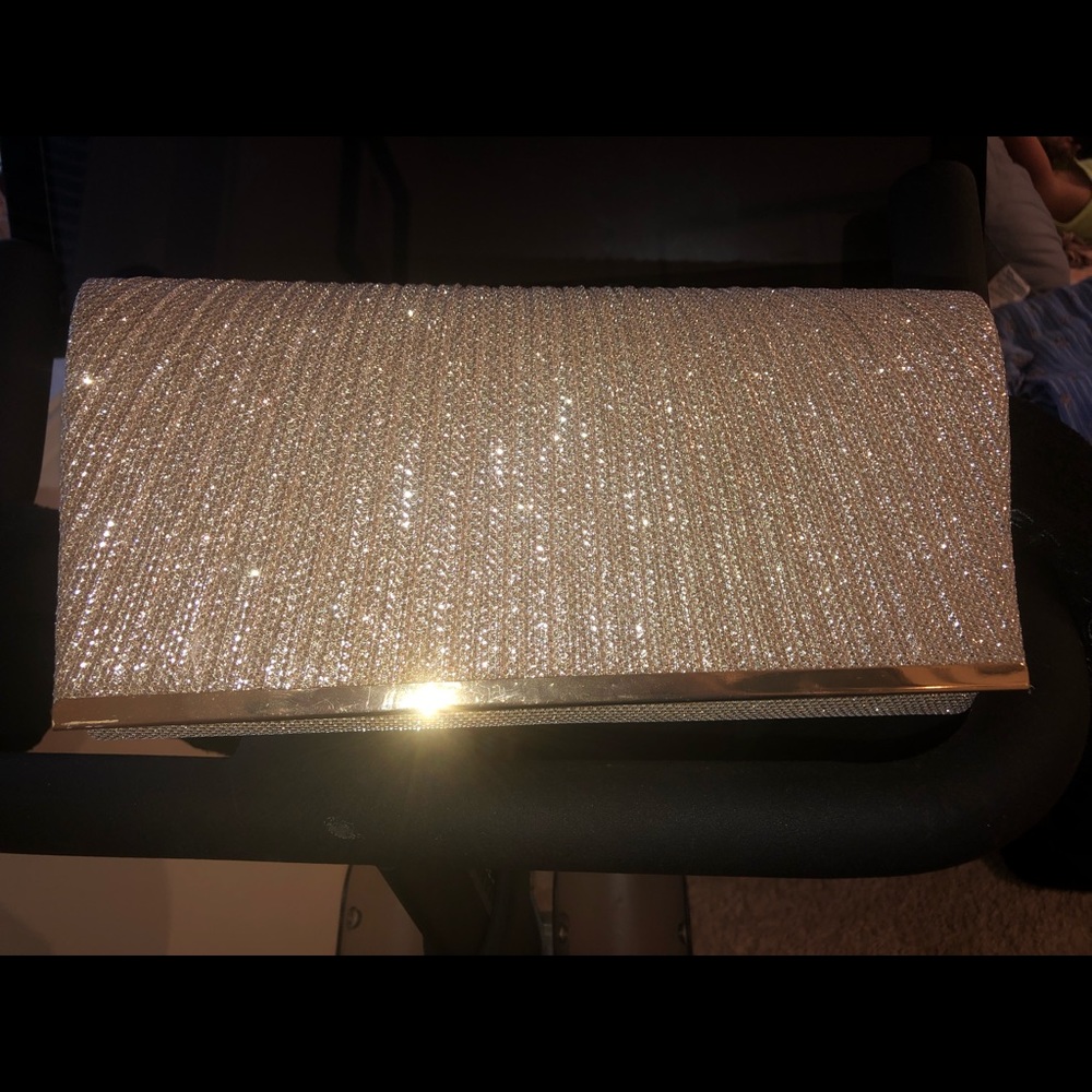 Lulu Townsend gold clutch